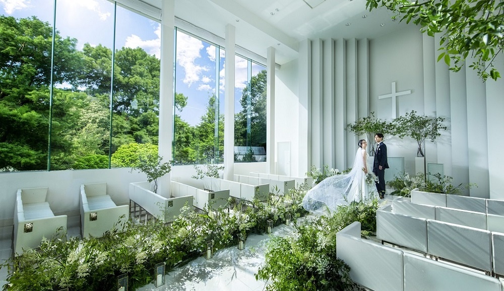 名古屋結婚式場,チャペル,ガラスチャペル