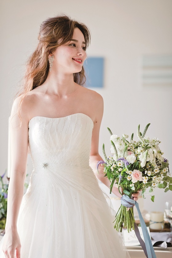 ドレス,花嫁,ブーケ,結婚,結婚式