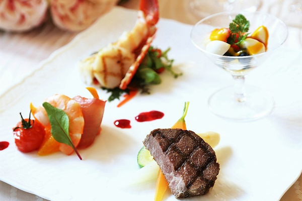 ワンプレート,ハーフコース,高級食材,彩り